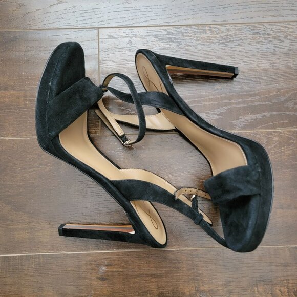 New Sam Edelman Jade Sandals Womens 9.5 Suede Elegant Elevated Whimsygoth - Picture 7 of 10